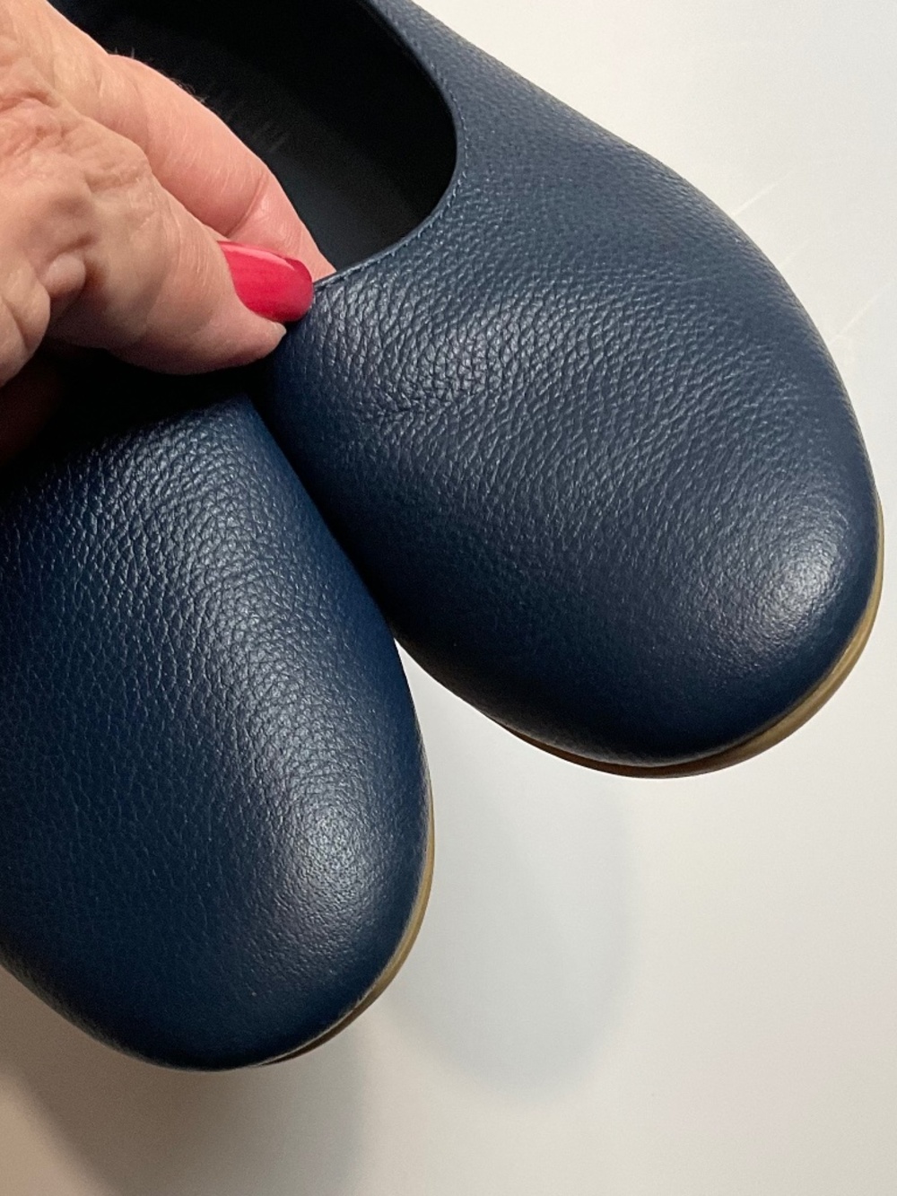 EVERLANE The Day Glove Flats in Blue Italian Leather Size 5.5 - Picture 7 of 8